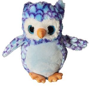 Winkeez Wisdom The Owl Plush Stuffed Blue and Purple‎ 8 inch 2021 Wise MVP Brand